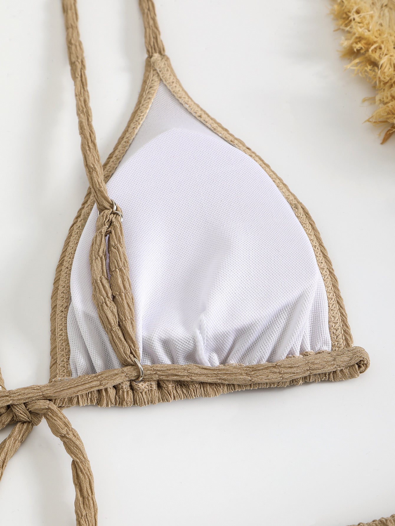 Brown Bikini Set with Matching Sarong | Three-Piece Swimsuit